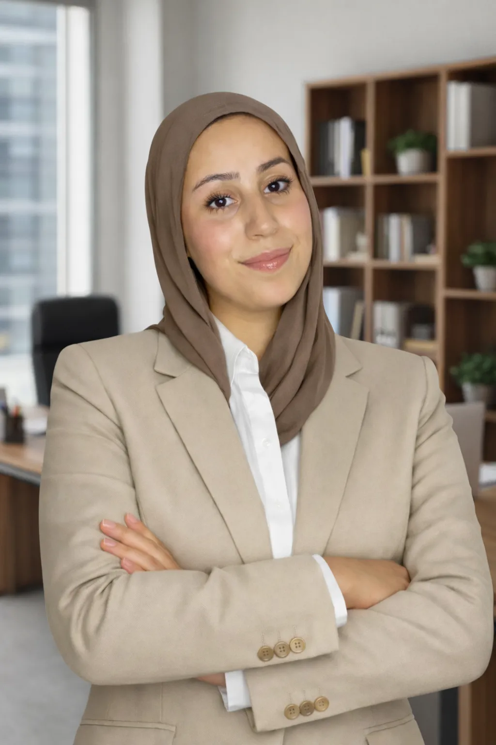 Fátima 4uabogados chaqueta beige